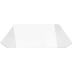 Funkenschutzplatte Sechseck 120x130cm - Klarglas