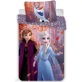 Jerry Fabrics Disney Frozen Baumwolle Bettwäsche Bettbezug 140x200 cm Kissenbezug 70x90 cm,