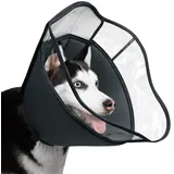 Mayerzon Halskrause Hund Weich, Leckschutz Hund, Schutzkragen Hunde Halskrause, Einstellbarer Hundekragen mit Leckschutz, Leichte Halskrausen für Hunde, Haustier-Elizabethanischer (Grau, XXL)