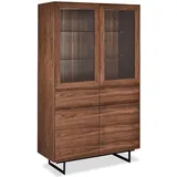 Furnhouse Vitrine 110 x 45 x 190 cm Braun