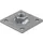 Pitzl 5-Lochplatte 80 x 80 x 5 mm mit Mutter M24