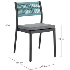 BIZZOTTO Alvin Gartenstuhl 59 x 59 x 108 cm blau