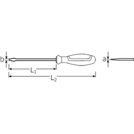 Stahlwille Schlitzschraubendreher DRALL+ 0,4mm x 2,5mm Klingen-L.80mm