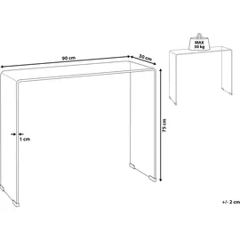Beliani Kendall Konsolentisch 0 x 0 x 0 Transparent