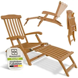 Juskys Evia Sonnenliege 196 x 54 x 95 cm Natur