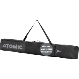 ATOMIC SKI BAG Schwarz - Skitasche für Ski & Stöcke - Längenverstellbare Tasche (175 - 205 cm) - Wasser- & schmutzabweisendes Material - Inkl. Tragegurt