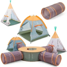 Coil Zeltset Kinderzelt Spielzelt 7 in 1 Tunnels für Kinder COIL