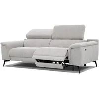 RELAXSOFA FIERO 3-Sitzer mit 1 Relaxfunktion, hellgrau