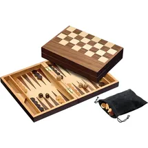 Philos 2508 - Schach Backgammon Dame Set, Feld 32 mm, Magnetverschluss