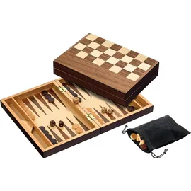 Philos 2508 - Schach Backgammon Dame Set, Feld 32 mm, Magnetverschluss