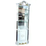 Xlmoebel Vitrine Elegante Eckvitrine aus Glas, modern klassischer Möbelstück (1-St., Vitrine) Hergestellt in Europa weiß