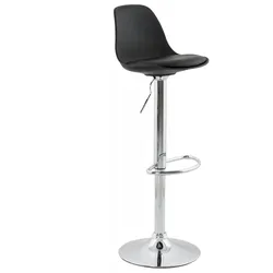 Höhenverstellbarer Barhocker mit Rückenlehne Kunstleder | Barstuhl gepolstert mit Fußstütze | Minimalistisches Design | Kadima Design