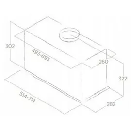 Elica Lane BL MAT/A/72 Lüfterbausteine 72 cm