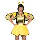 Kostüm Kleid Biene Sumsel Größe 40/42 Damen Schwarz Gelb Gestreift Tierkostüm Bienenkostüm Insekten Karneval Fasching Pierro's