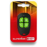 Superior Electronics Key Universal-Fernbedienung mit Vier Kanälen – Frequenz 433,92 MHz Fester Code, Schwarz