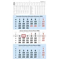 Neumann 3-Monatskalender blau 2026 - 33x45 - mit Kopftafel