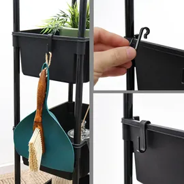 MAKLIK 2er Set mit Körben - 35x24x100 Aufbewahrungswagen - Allzweckwagen Bad Küche