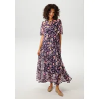 Aniston CASUAL Sommerkleid, mit fantasievollem Blumen- und Paisley-Druck - NEUE KOLLEKTION, Gr. 36 - N-Gr, marine-orange-sand-lavendel-gelb-wollweiß-mais-malve-pink-rosa, , 86343269-36 N-Gr