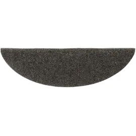 vidaXL Selbstklebende Treppenmatten 10 Stk. 56x17x3 cm Anthrazit Halbrund