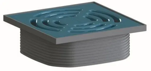 Dallmer Aufsatz DallDrain Pure, himmelblau, 120 x 120 mm, 518231 518231