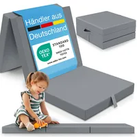 Eloneo Klappmatratze 65x195 cm, 9 cm hoch, Grau, Klappmatratze