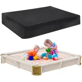 Dxmcgttbd Sandkastenabdeckung, Oxford-Stoff Kordelzug Sandkastenabdeckung, Wasserdicht, Winddicht, Staubdicht, UV Beständig, für Sandkasten Pool Garten (150X150)