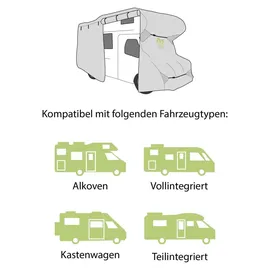Greenyard Wohnmobil Schutzhülle 610 x 235 x 275 cm Grau