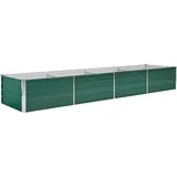 vidaXL Garten-Hochbeet verzinkter Stahl rechteckig 320 x 80 x 45 cm Grün