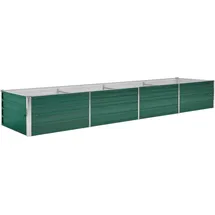 vidaXL Garten-Hochbeet verzinkter Stahl rechteckig 320 x 80 x 45 cm Grün