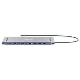Manhattan Dockingstation 12-in-1 4K 1xHDMI 2xDP 3xUSB-A