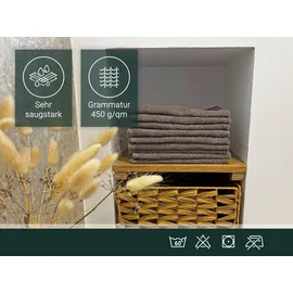 ZOLLNER Gästehandtuchset 10-tlg. taupe