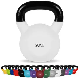 Msports Kettlebell Neopren Kettlebell 20 kg weiß