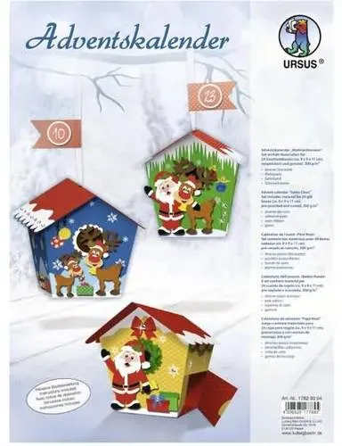 Preisvergleich Produktbild Adventskalender-Set Geschenkboxen Weihnachtsmann 9x9x11cm