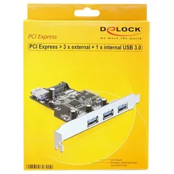 Delock PCI Express Card > 3 x external + 1 x internal USB 3.0