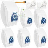 FERRGIA 6 Staubsaugerbeutel für Miele GN HyClean 3D Efficiency Staubsauger | Passend für Complete C2/C3,Classic C1,S2,S5,S8 Serien,Inkl.2 Motorschutzfilter,2 Abluftfilter&Reinigungsbürste