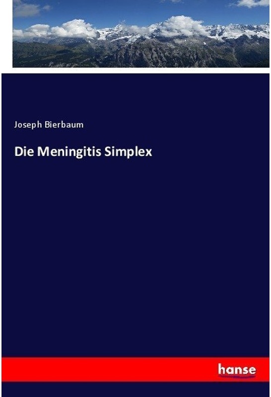 Die Meningitis Simplex - Joseph Bierbaum, Kartoniert (TB)