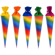 Goldbuch Bastelschultüte Regenbogen Filzverschluss