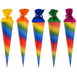 Goldbuch Bastelschultüte Regenbogen Filzverschluss