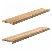 VidaXL Fensterbänke 2 Stk. Unbehandelt 120x20x2 cm Massivholz Eiche