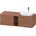 Waschtischunterschrank 140x55cm 2 A 1 Pl B R b geb/Nu Nat