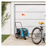 vidaXL Fahrradhundeanhänger blau/grau