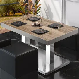 GGM Möbel Bistro Loungetisch Braun Sheesham 110 x 60 x 41 cm