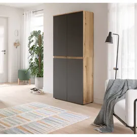 Möbel Boss Scarpa Universalschrank 70 x 175 x 37 cm Anthrazit/Evoke Oak