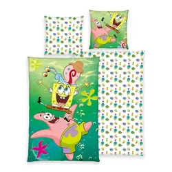 Bettwäsche-Set Spongebob , mehrfarbig , Maße (cm): B: 135 H: 1