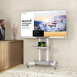 Onkron.de Mobiler TV-Ständer für 32"-65" max 45 kg, weiß, TS1351