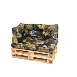 TexDeko Palettenkissen 120 x 80 x 18 cm bunt 3-tlg.