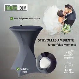 Trutzholm Stehtisch klappbar Ø 80 cm Höhe 110 cm Weiß