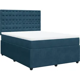 vidaXL Boxspringbett 140 x 200 cm Blau
