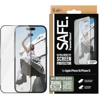 Panzer Glass SAFE. by PanzerGlass Screen Black Frame iPhone 16 & 15 | Ultra-Wide Fit