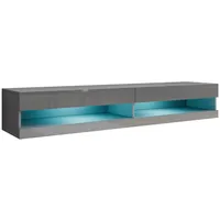 Mirjan24 Tv-Lowboard, Grau, Rechteckig, 180x30x40 cm, Wohnzimmer, Wohnwände, Lowboards,